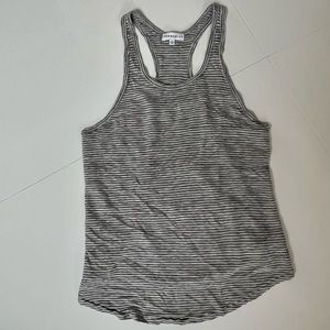 Aritzia Community grey striped racerback tank top